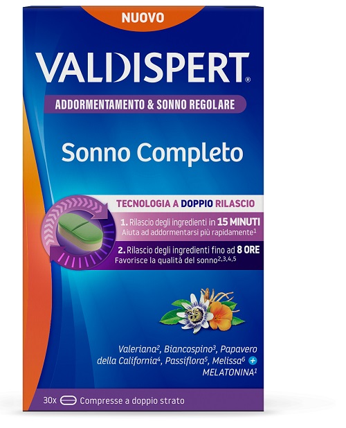 VALDISPERT SONNO COMPLETO 30 COMPRESSE A DOPPIO STRATO - Farmacia Puddu Baire S.r.l.