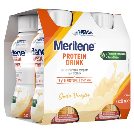 MERITENE DRINK VANIGLIA 4 PEZZI DA 200 ML - Farmacia Puddu Baire S.r.l.