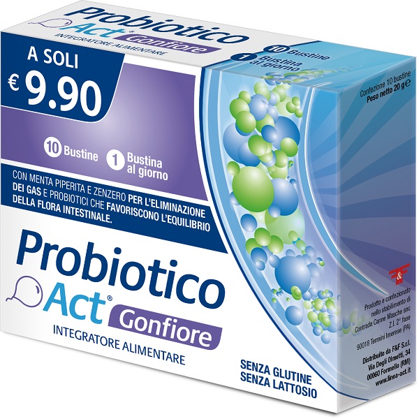 PROBIOTICO ACT GONFIORE 10 BUSTINE - Farmacia Puddu Baire S.r.l.