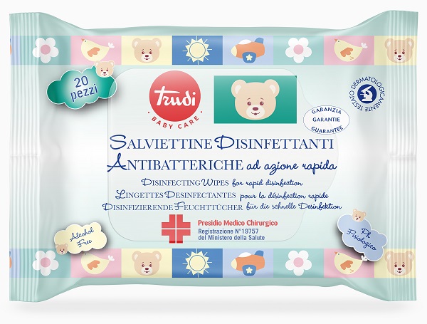 TRUDI BABY CARE SALVIETTINE DISINFETTANTI PMC 20 PEZZI - Farmacia Puddu Baire S.r.l.