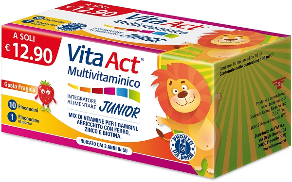 VITA ACT MULTIVITAMINICO JUNIOR 10 FIALE DA 10 ML - Farmacia Puddu Baire S.r.l.