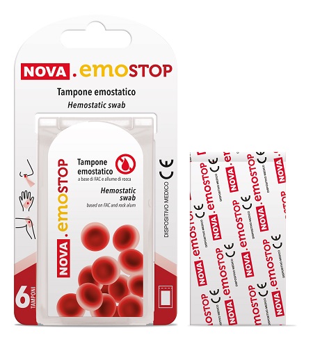 NOVA EMOSTOP TAMPONE EMOSTATICO 6 PEZZI - Farmacia Puddu Baire S.r.l.