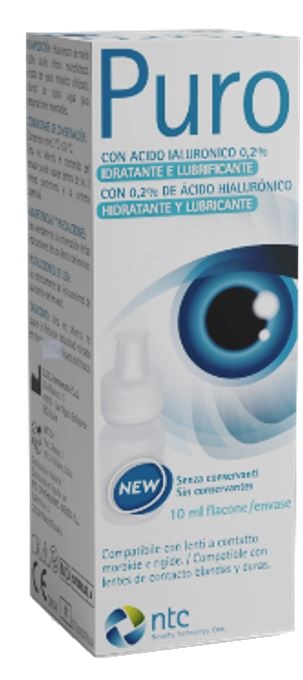 SOLUZIONE STERILE PER USO OFTALMICO PURO IDRATANTE E LUBRIFICANTE 0,2% ACIDO IALURONICO SENZA CONSERVANTI 10 ML - Farmacia Puddu Baire S.r.l.