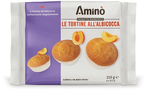 AMINO' LE TORTINE ALBICOCCA 4 PEZZI DA 52,5 G - Farmacia Puddu Baire S.r.l.