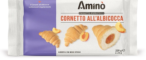AMINO' CORNETTO ALBICOCCA 4 PEZZI DA 55 G - Farmacia Puddu Baire S.r.l.