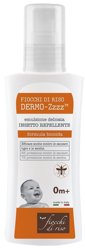 FIOCCHI DI RISO DERMO ZZZZ EMULSIONE DELICATA REPELLENTE 0 MESI + 100 ML - Farmacia Puddu Baire S.r.l.