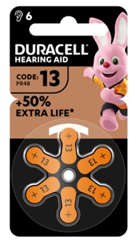DURACELL EASY TAB 13 ARANCIO BATTERIA PER APPARECCHIO ACUSTICO 6 PEZZI - Farmacia Puddu Baire S.r.l.