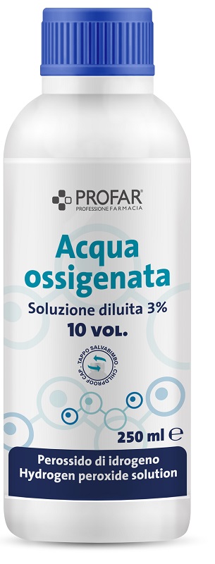 PROFAR ACQUA OSSIGENATA SOLUZIONE DILUITA 3% 10 VOLUMI 250 ML - Farmacia Puddu Baire S.r.l.