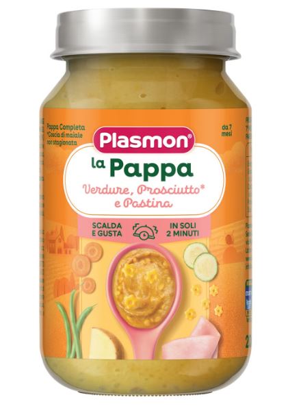 PLASMON LA PAPPA VERDURE PROSCIUTTO E PASTINA 200 G - Farmacia Puddu Baire S.r.l.
