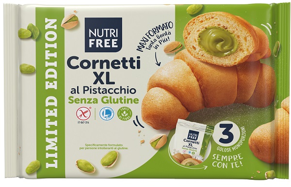 NUTRIFREE CORNETTI XL PISTACCHIO 3 PEZZI - Farmacia Puddu Baire S.r.l.
