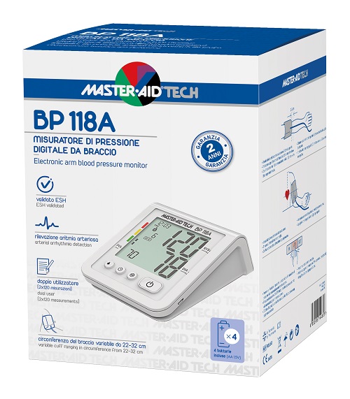 MASTER-AID TECH MISURATORE PRESSIONE BP 118A ESH - Farmacia Puddu Baire S.r.l.