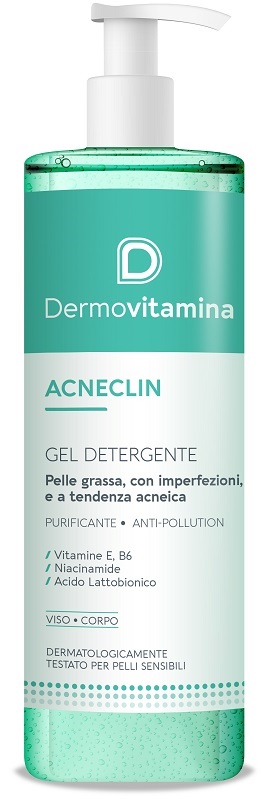DERMOVITAMINA ACNECLIN GEL DETERGENTE 400 ML - Farmacia Puddu Baire S.r.l.