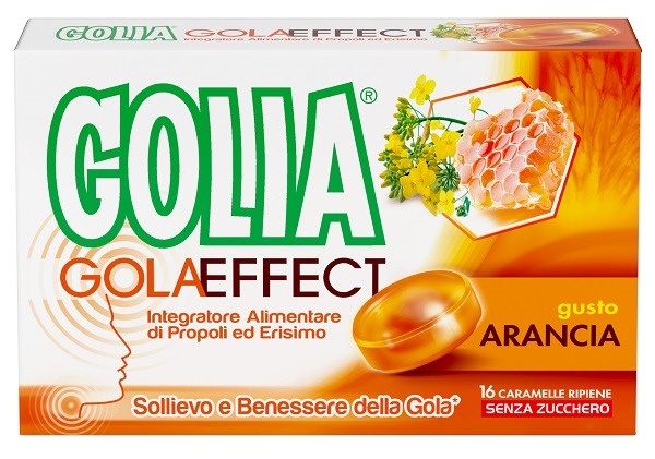 GOLIA GOLA EFFECT ARANCIA 16 CARAMELLE RIPIENE - Farmacia Puddu Baire S.r.l.