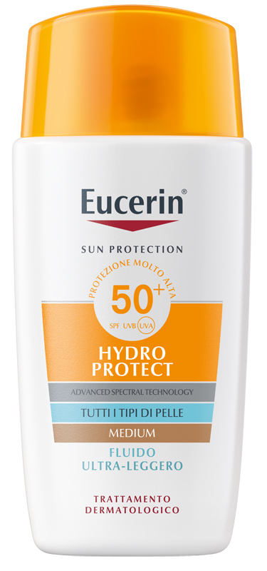 EUCERIN SUN FLUIDO ULTRA LEGGERO TINTED SPF50+ 50 ML - Farmacia Puddu Baire S.r.l.