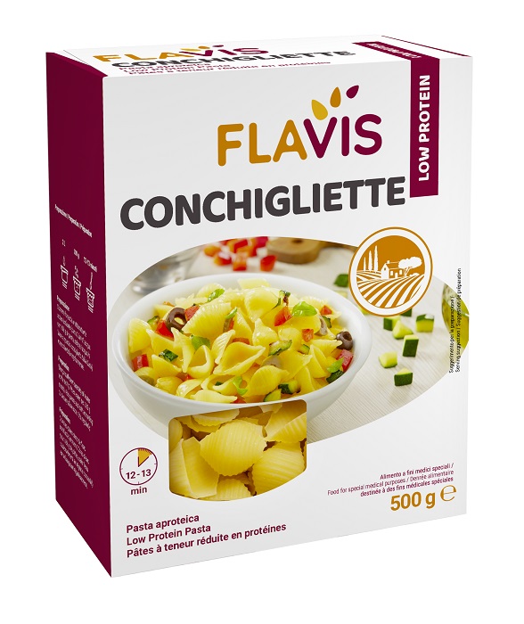 FLAVIS CONCHIGLIETTE APROTEICHE 500 G - Farmacia Puddu Baire S.r.l.