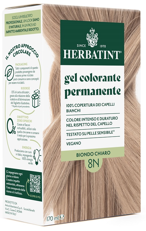 HERBATINT 8N BIONDO CHIARO 170 ML - Farmacia Puddu Baire S.r.l.