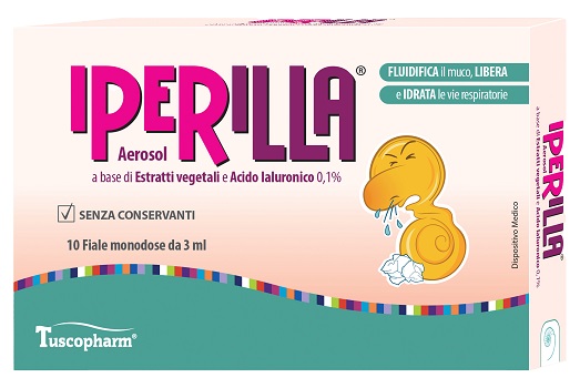 AEROSOL IPERILLA 10 FIALE MONODOSE DA 3 ML A BASE DI ESTRATTI VEGETALI E ACIDO IALURONICO 0,1% - Farmacia Puddu Baire S.r.l.